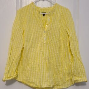 Yellow gingham blouse